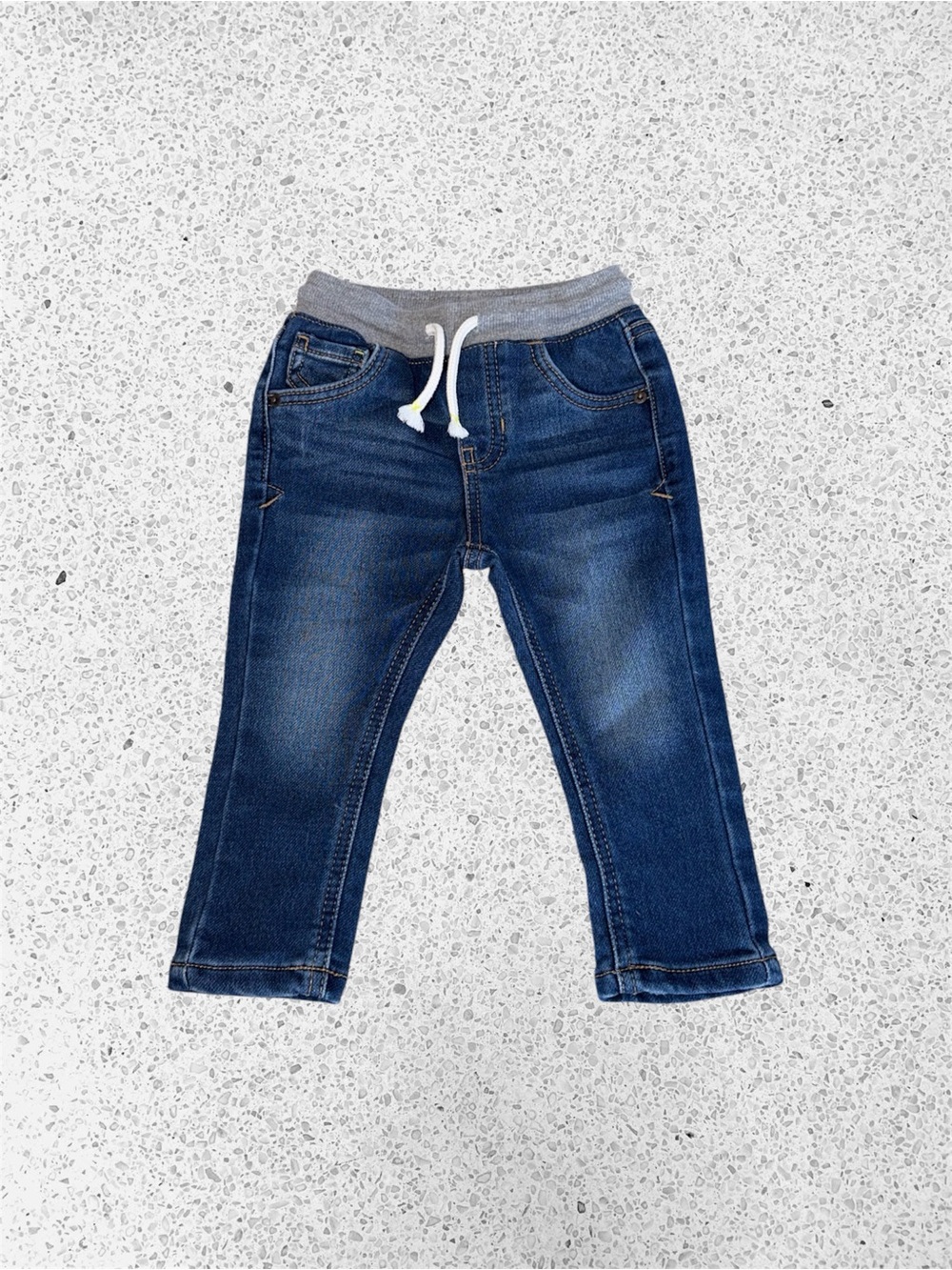 Cat & Jack Baby Boy Pull On Skinny Jeans 18 Months Comfy Stretch Denim Basic GUC